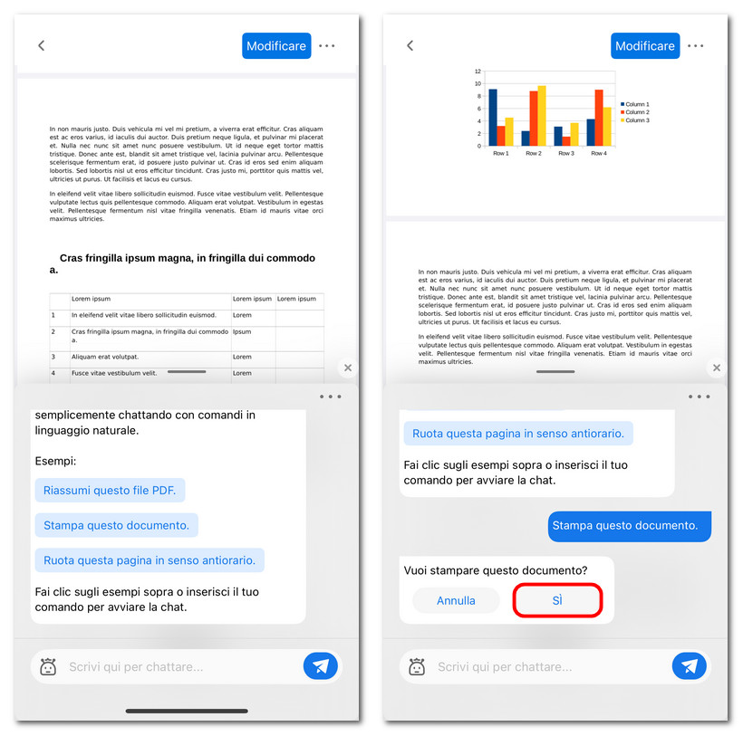 Chiedere al Copilot di stampare il PDF