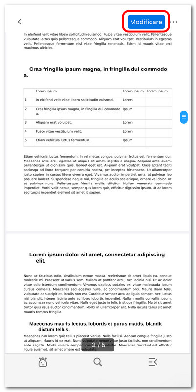 Clicca per entrare in modalità modifica