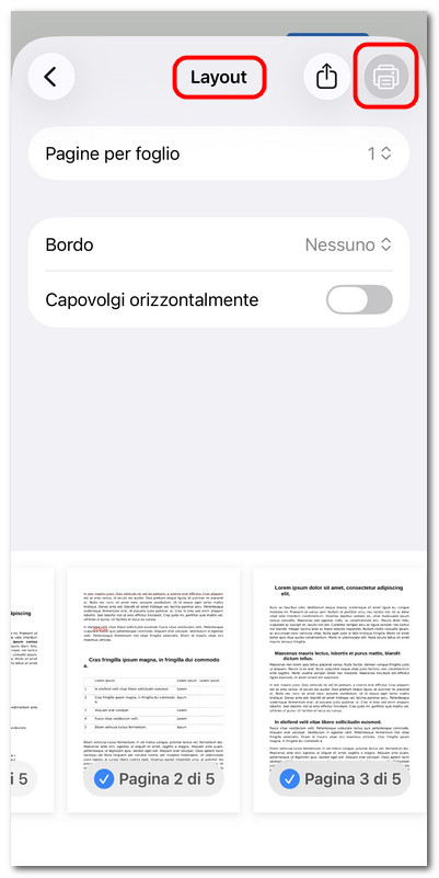 Regolare il layout di pagina per la stampa