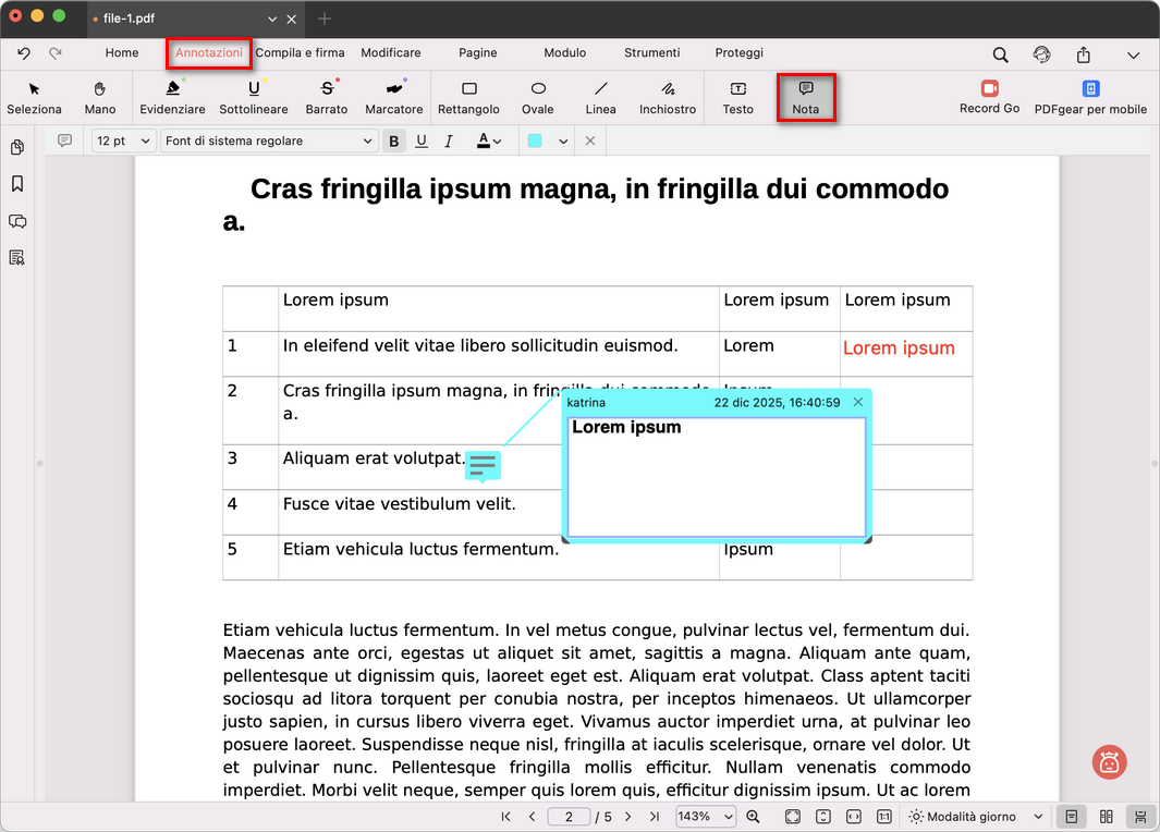 Aggiungere un commento Nota