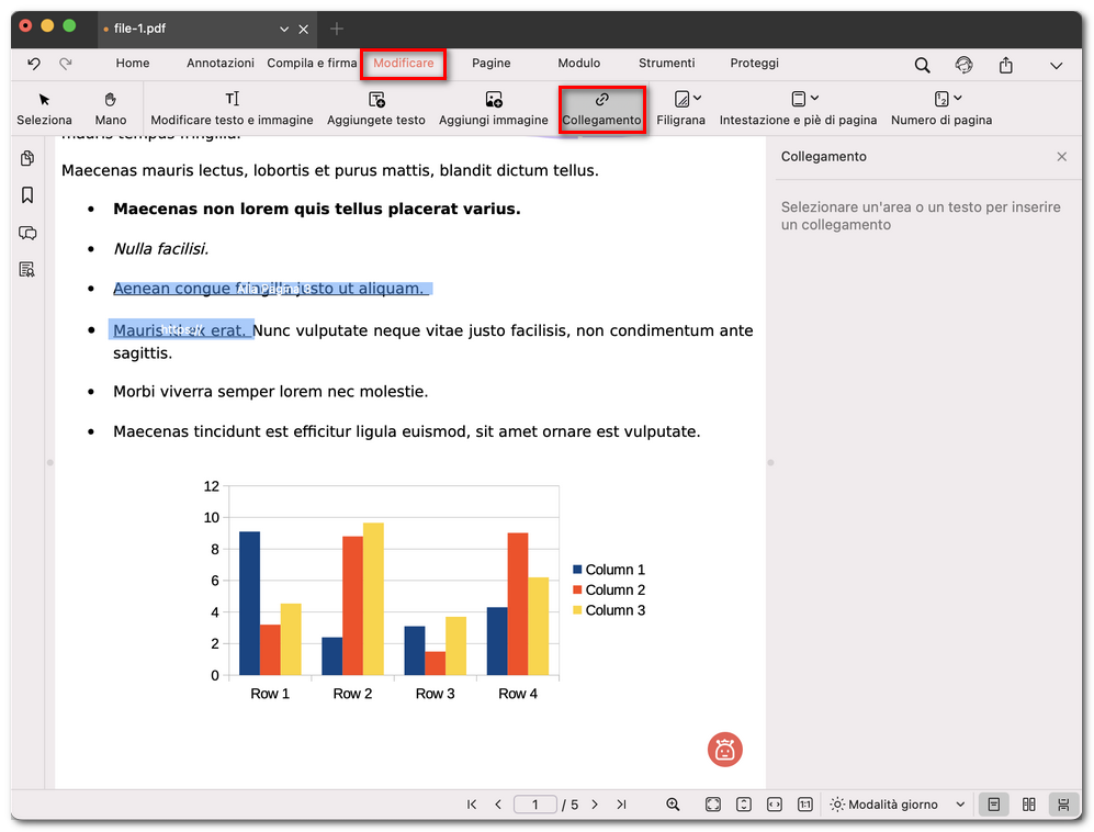 Aprire i link esistenti
