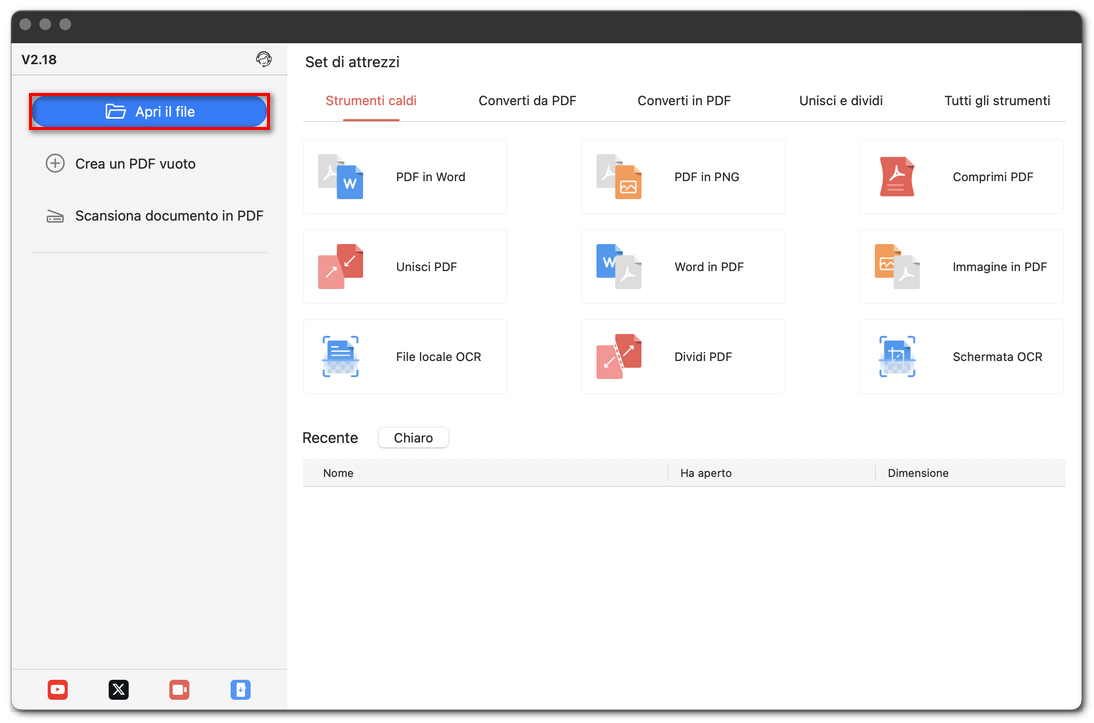 Aprire un PDF in PDFgear su Mac