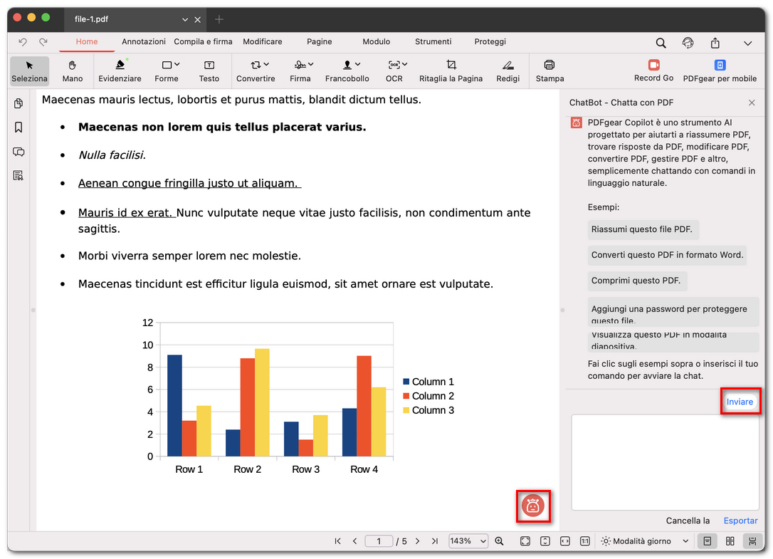 Avviare una chat in PDFgear