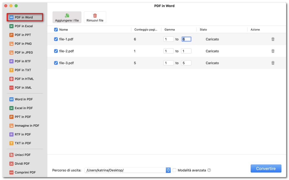 Convertire un PDF in formato Word