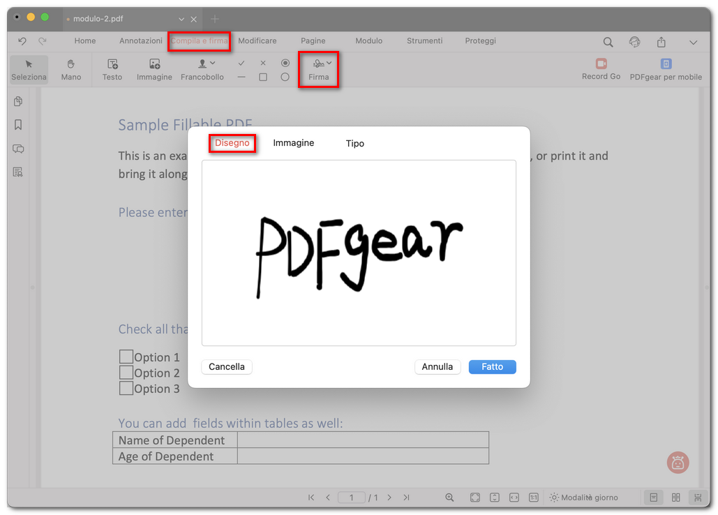 Creare una firma scritta a mano