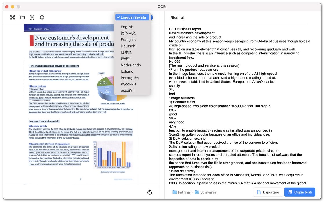 Estrarre testo dal PDF scansionato