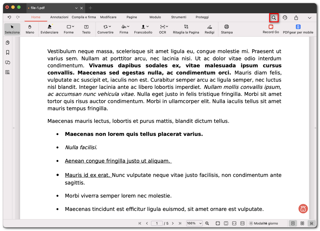 Icona di ricerca di PDFgear