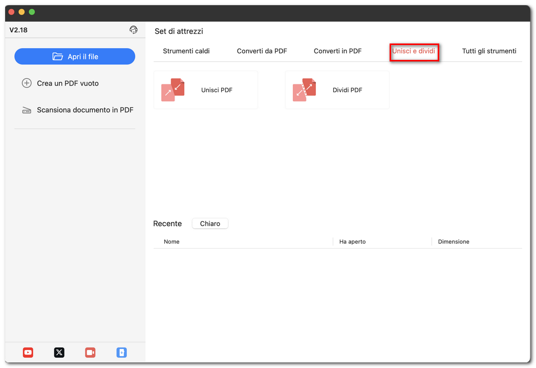 Strumenti di unione e divisione PDF