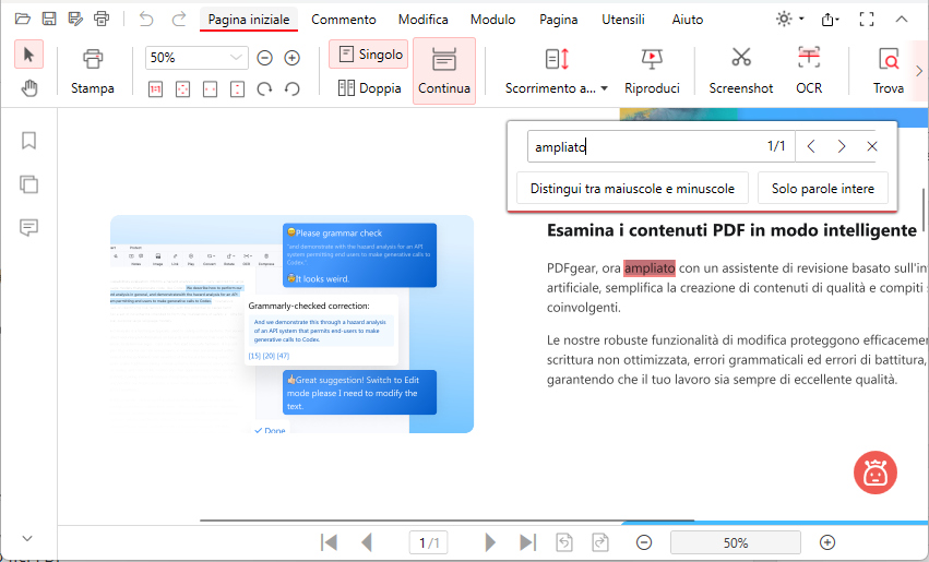 Cerca Testo nel PDF