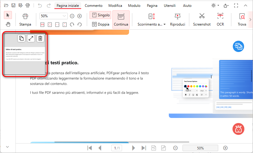 Copia o Elimina lo Screenshot