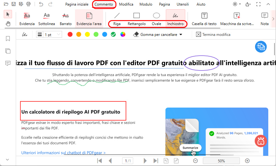 Disegnare sul PDF