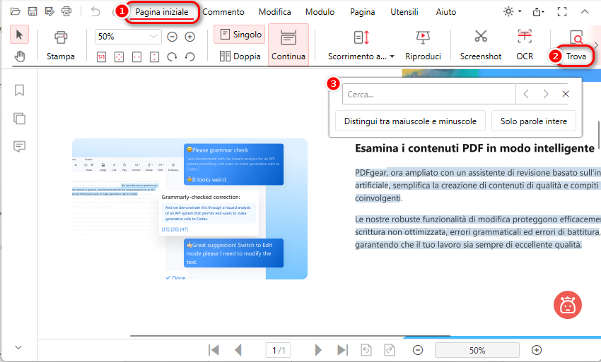 Apri la Funzione Trova