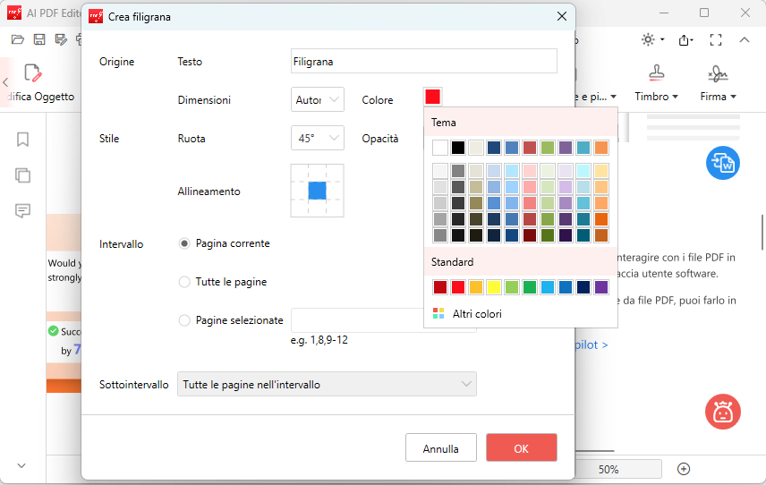 Customize the Watermark