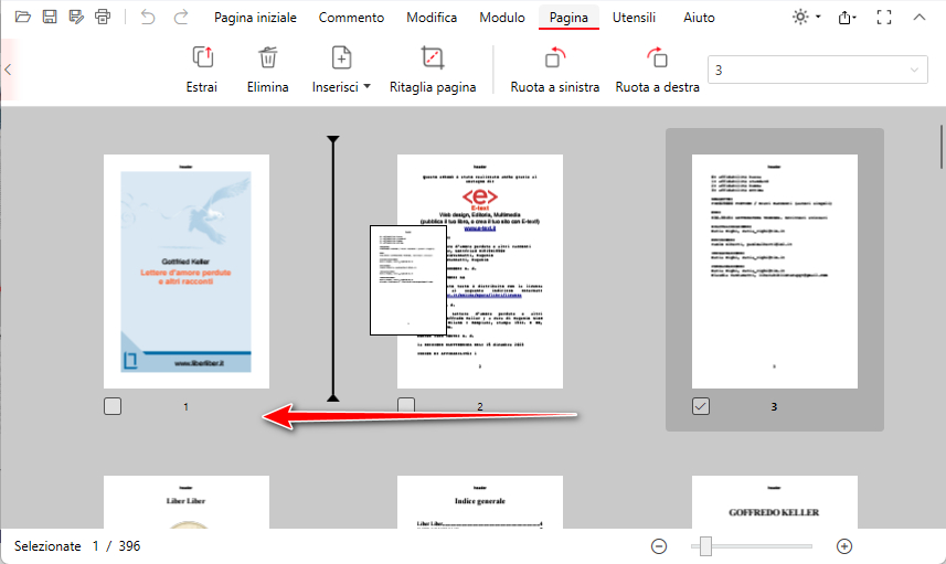 Riordinare le Pagine del PDF