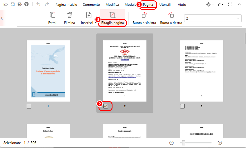 Ritagliare le Pagine del PDF
