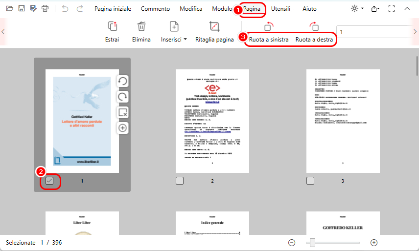 Ruotare le Pagine del PDF