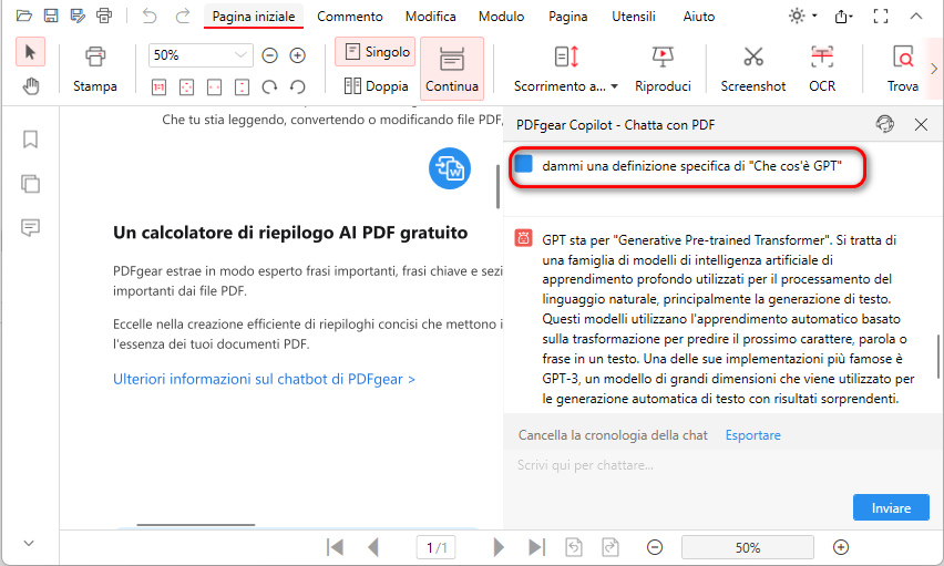 Spiegare PDF