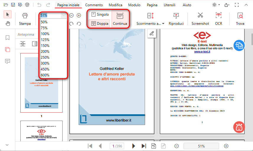 Visualizzazione delle Pagine
