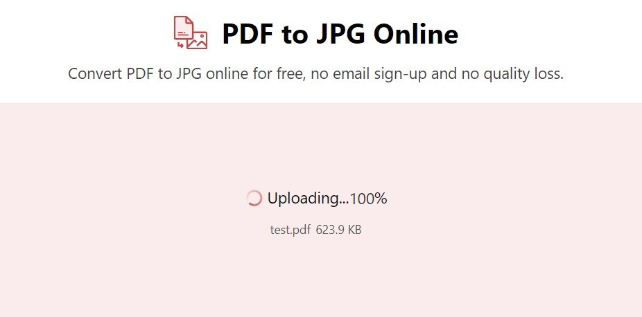 オンラインでPDFをJPGに変換