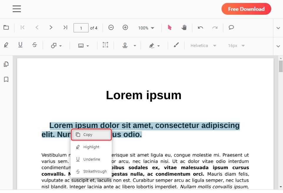 PDFテキストをコピー