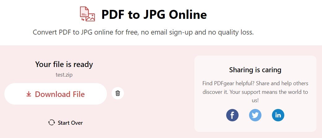 画像圧縮ファイルをダウンロード