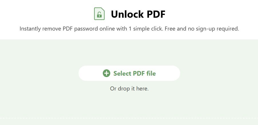 オンラインでPDFの印刷制限を解除