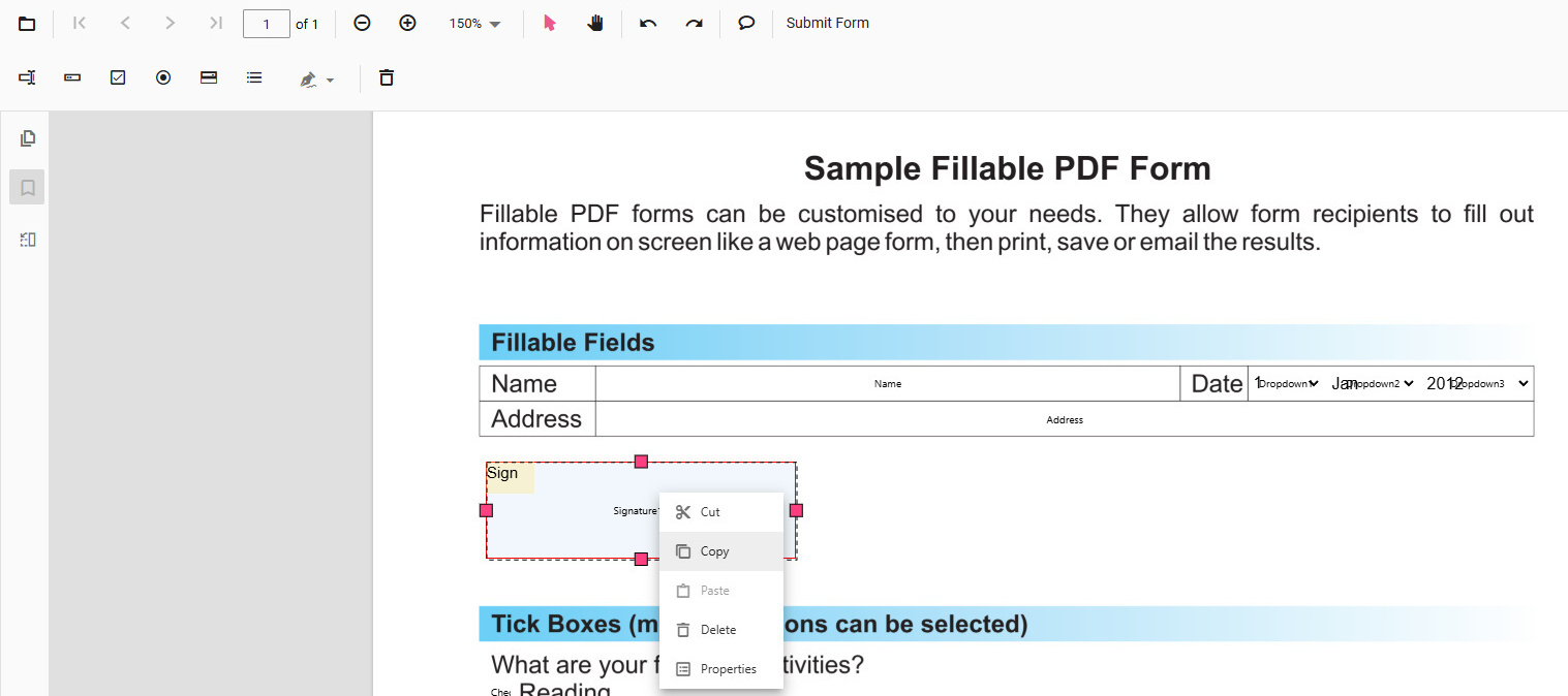 フィールドを複製する