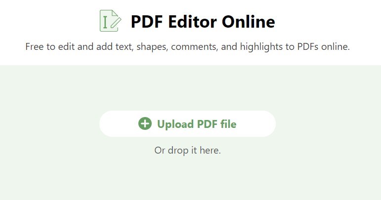 PDFエディターにファイルをアップロードする