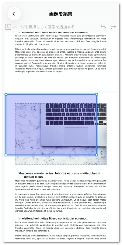 画像の位置を変更