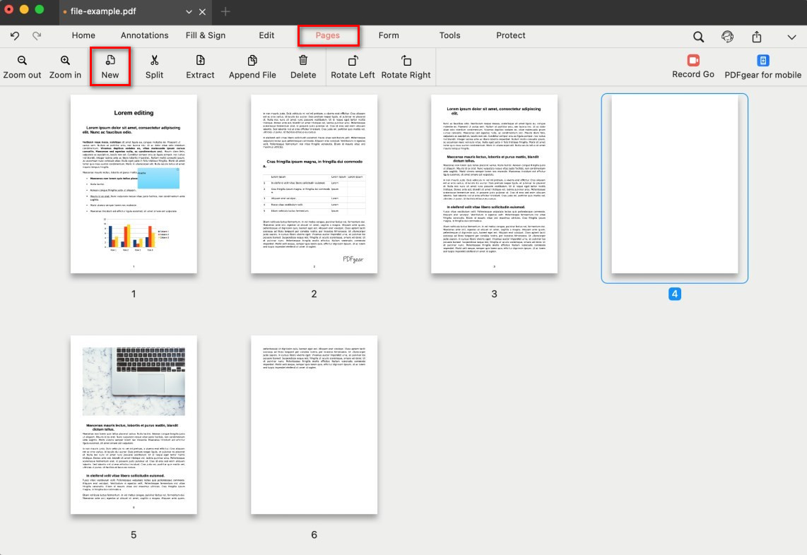 Add a New Blank PDF Page