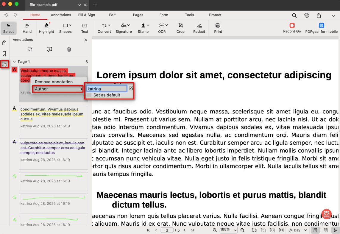 Change the Annotation Author