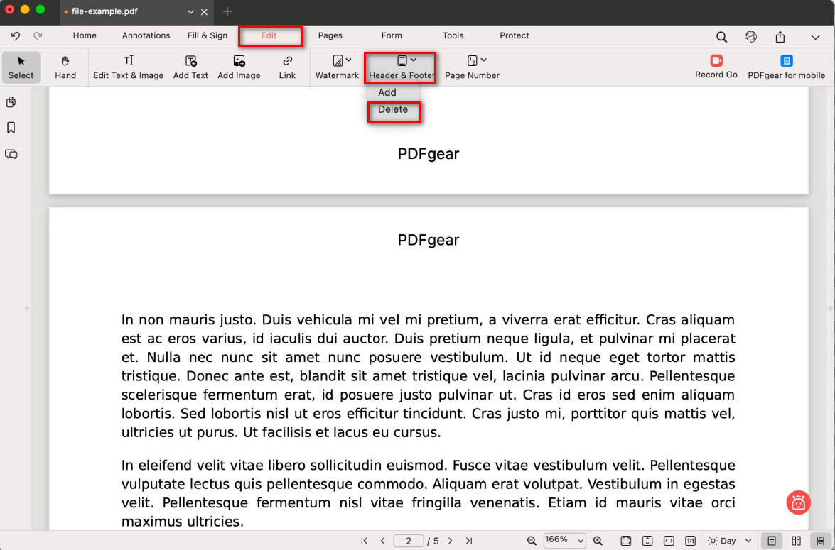Delete All Header and Footer