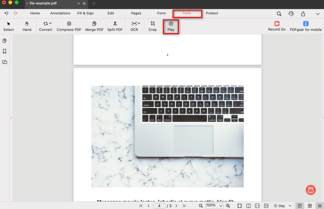 Display a PDF as a Slideshow