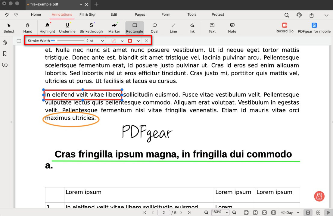 Draw on a PDF in PDFgear