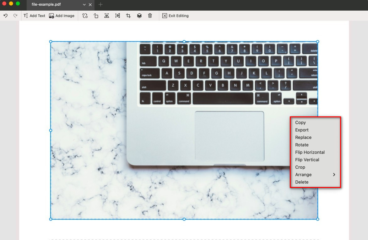 Edit the Image in PDF
