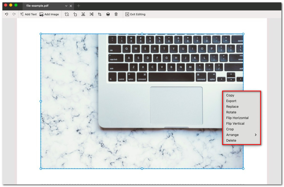 Edit the Image in PDF