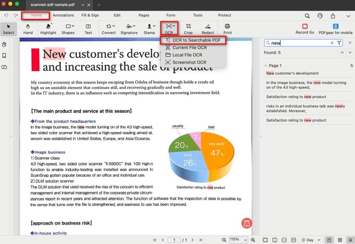 Make a Scanned PDF Searchable