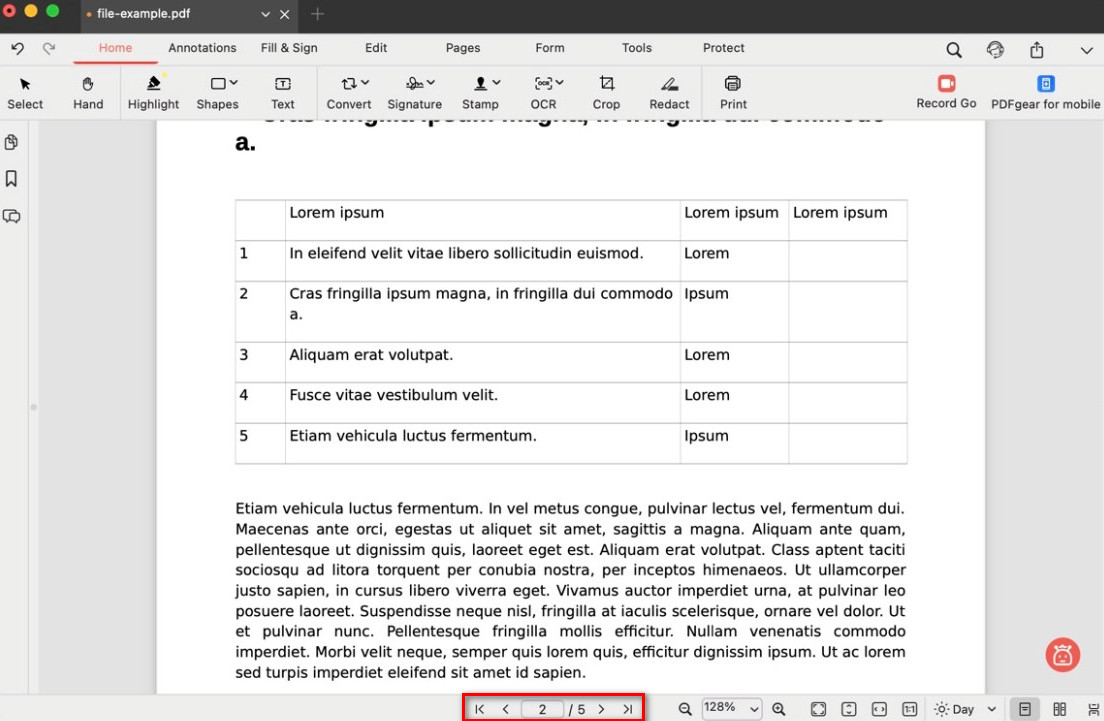Navigating PDF Pages