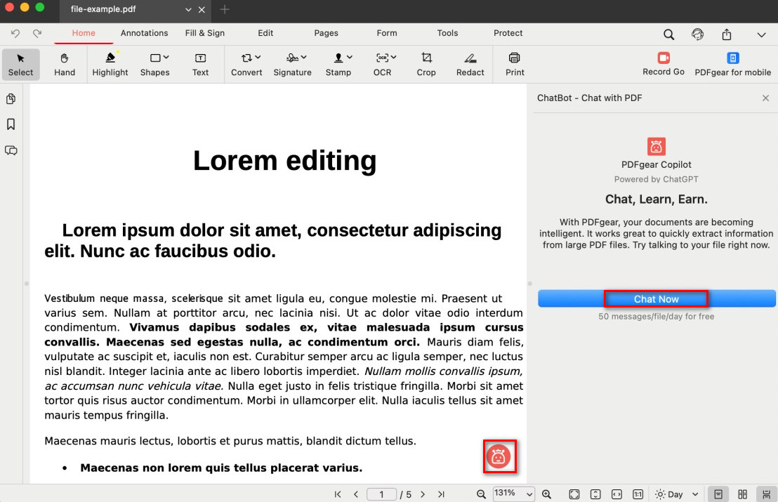 PDF Copilot in PDFgear