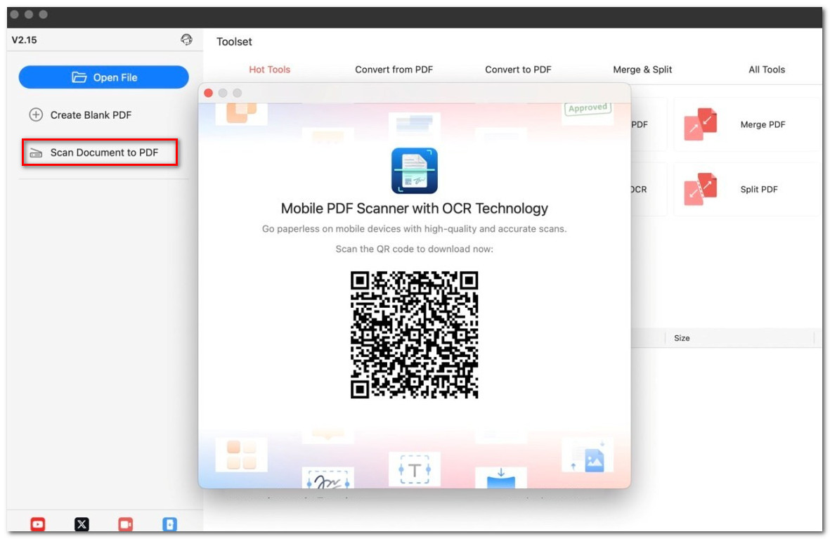 Scan Document to PDF