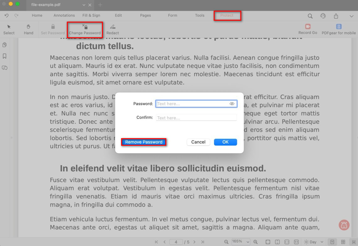 Remove Password from PDF File