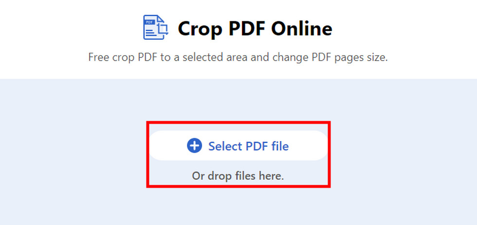 Add PDF to PDFgear Online Cropper