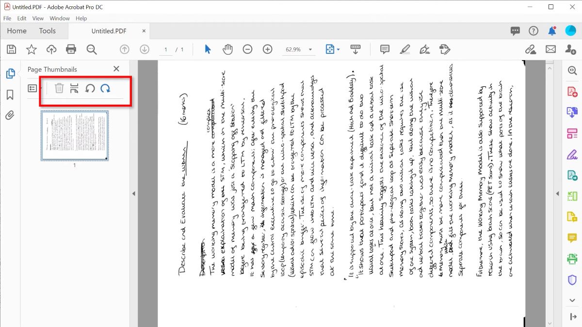 Adjust Created PDF in Adobe Acrobat