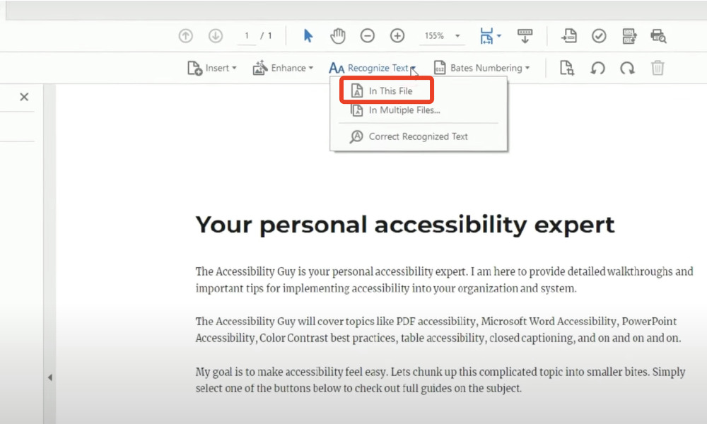 Recognize Text in File