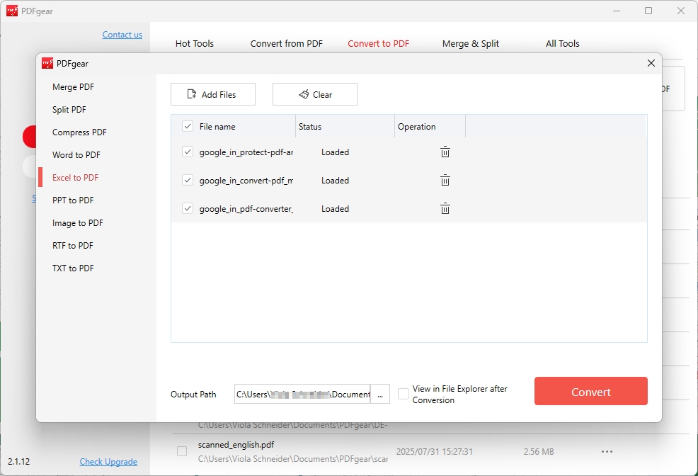 Convert multiple Excel to PDF without losing formatting