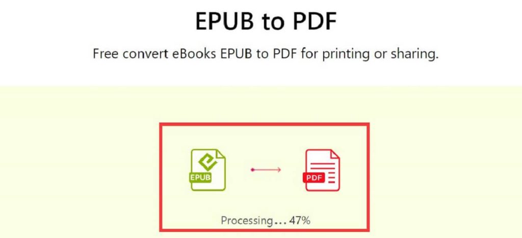 Convert EPUB to PDF File with PDFgear Online Converter