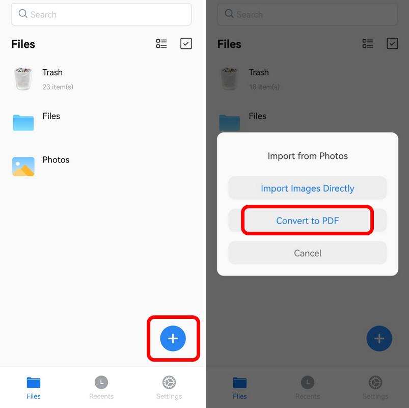 Convert JPG to PDF on Android with PDFgear