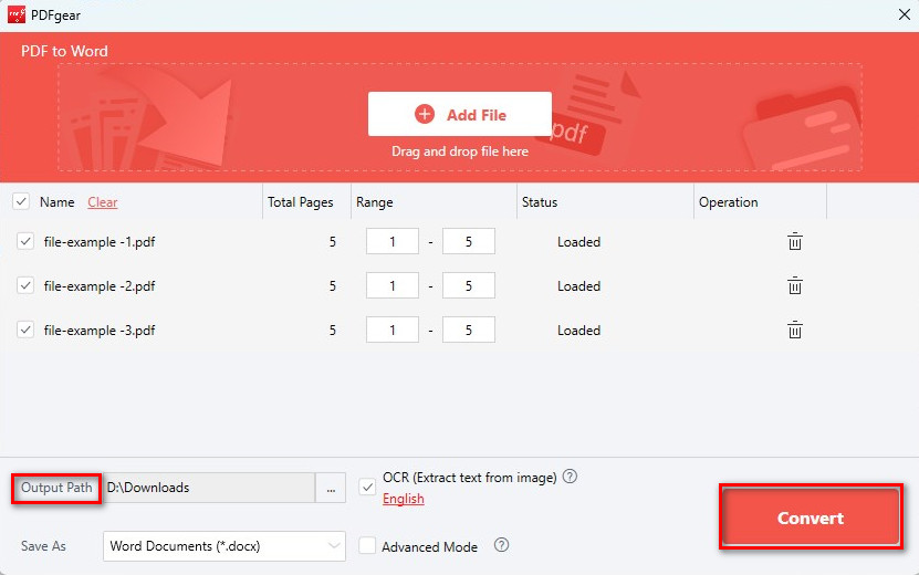Batch Convert Large PDF to Word