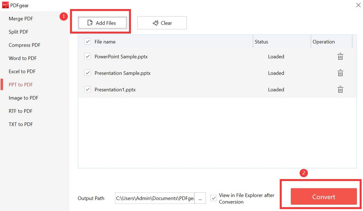 Convert Multiple PowerPoint to PDF