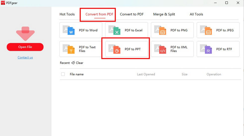 PDFgear PDF to PPT Converter